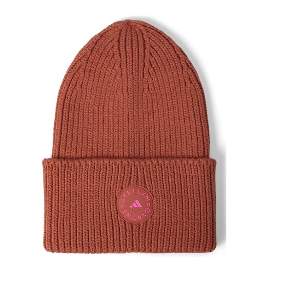 ADIDAS BY STELLA MCCARTNEY BROWN BEANIE WITH LOGO